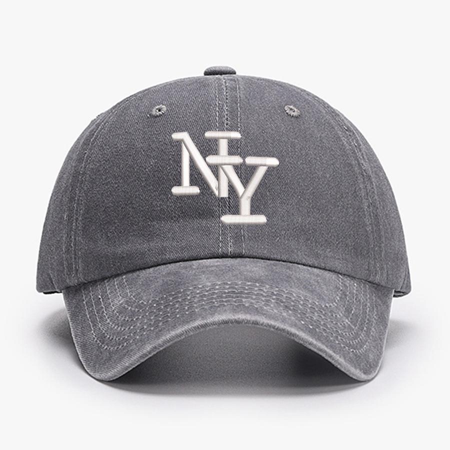 Embroidered NY letters New York Vintage Baseball caps Men Women Water Washed Sunscreen Hat Sports Fishing Peaked cap dad Hat