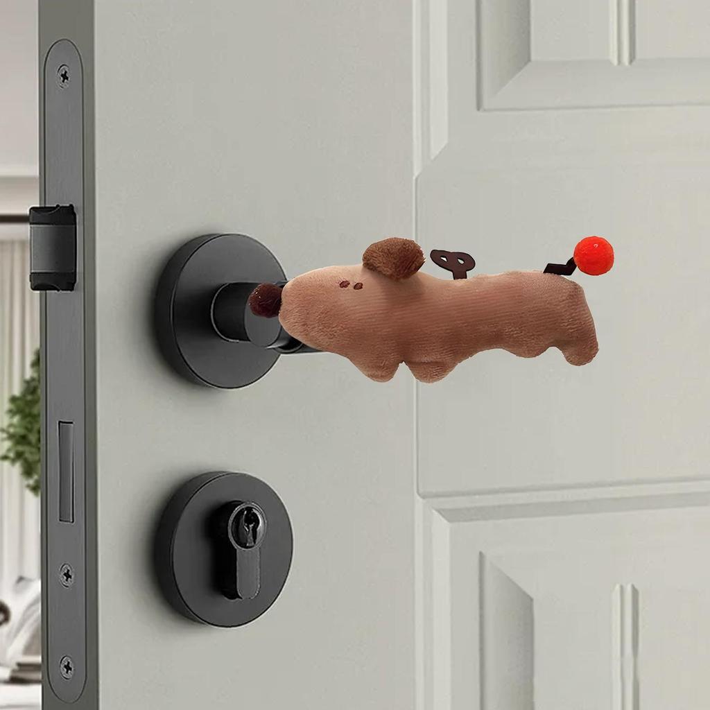 Door Knob Cover Cute Dog Anti Side Door Bumps Covers Protective Sleeve For Adults Kids Elderly Winter Apartment Bedroom Bathroom