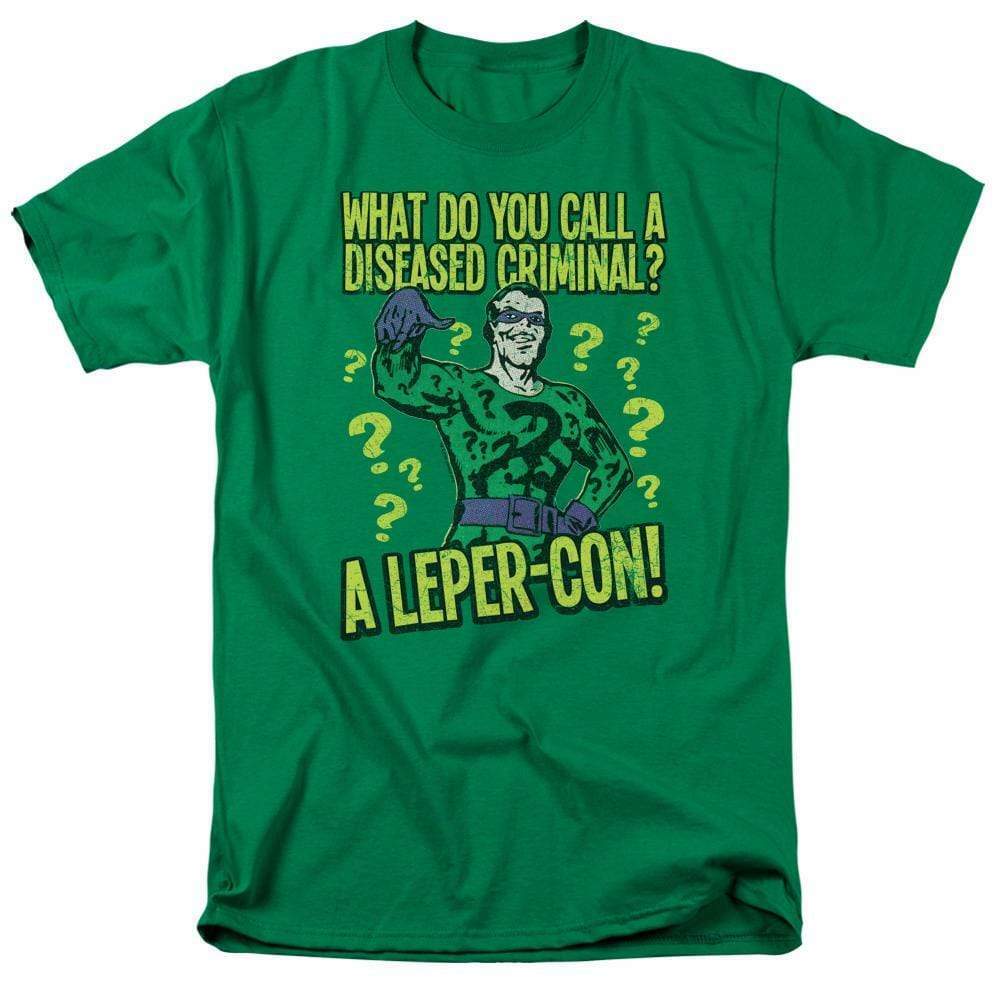 26 The Riddler Diseased Criminal T Shirt Mens Licensed DC Comic Kelly Green Unisex T-Shirt M