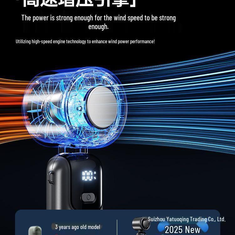 2025 Portable Leafless Turbine Cooling Fan with Ice Pack