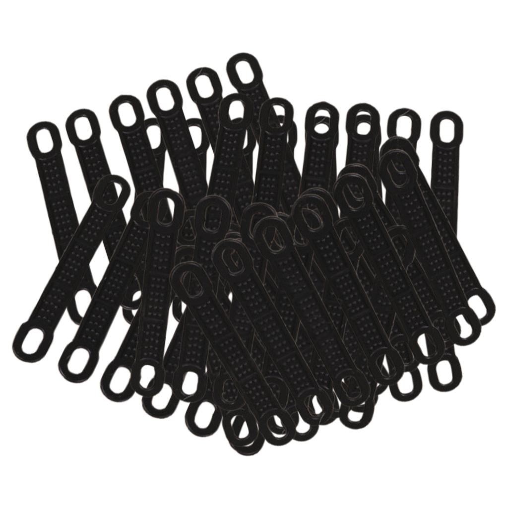 Pack of 50 Non-Slip Elastic Clothes Hanger Grips, Shoulder Straps