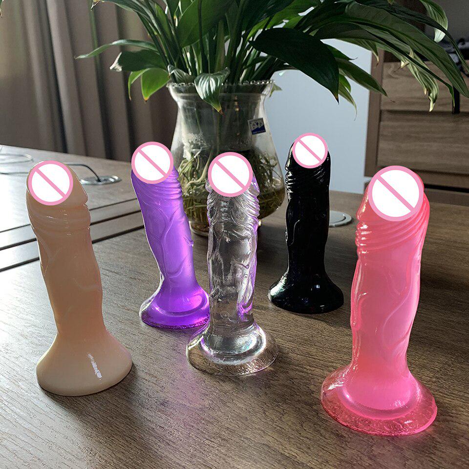 Soft Jelly Dildo Sex Toys for Woman Anal Plug Realistic Small Penis Dick Suction Cup Strapon