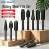 5-teiliges Set Rotary & geprägte Stahlfeilen mit Schleifköpfen für Weichmetall