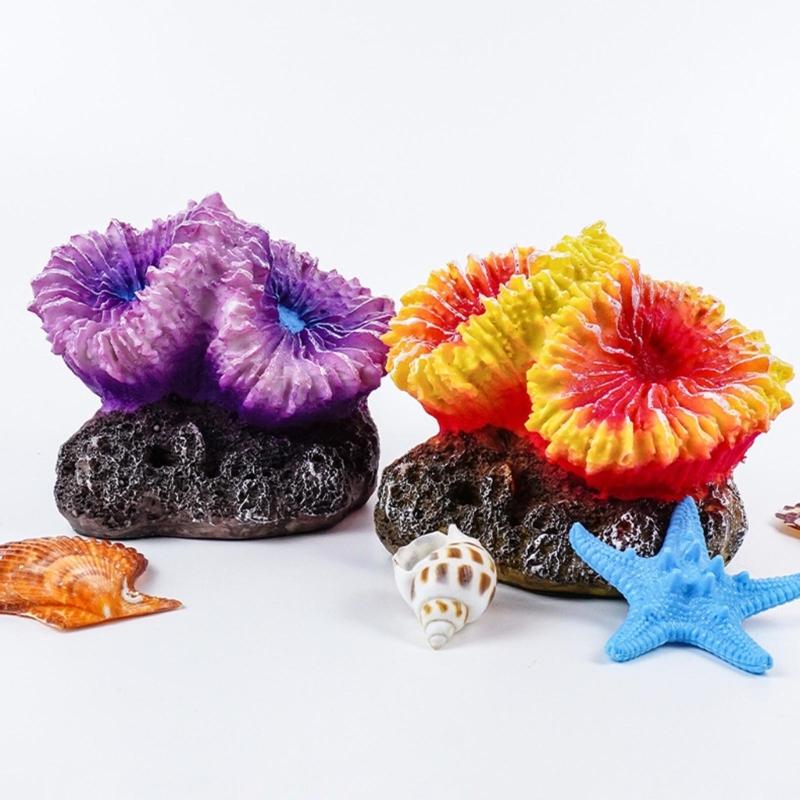 Resin Aquarium Corals Plant Ornaments Life Like Corals Reef Hideouts Place Shelter Water Plant For Fishtanks Landscape