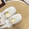 Cute Mary Jane Shoes Gentle Year Pair of Fluffy Shoes CM Evening Wind Soft Cute Night Height Increase 3 Bow