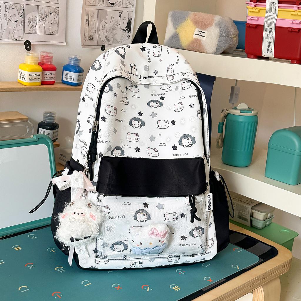 Schoolbag Cute Backpack College Style Student Schoolbag Large Capacity Student Schoolbag Korean Girl Student Schoolbag Leisure Bag