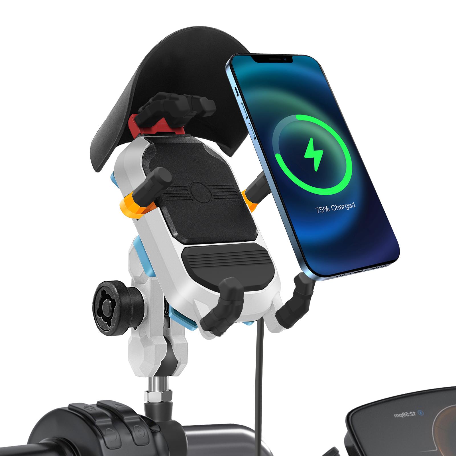 Шарнирная головка M8/M10 + амортизирующий кронштейн для телефона Беспроводная зарядка 15 — фото 15