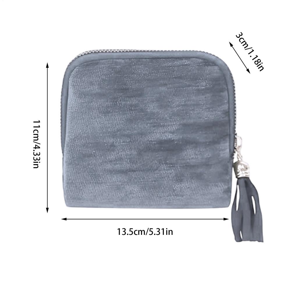 Travel Jewelry Storage Bag with Zipper Small Jewelry Velvet Necklace Bracelets Ring Storage Case for Dorm Vacation Beach Cruise