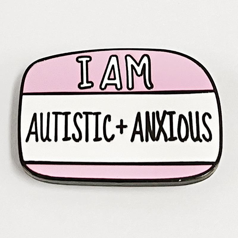 Autism & Anxiety Disorder Awareness Brooch - Hidden Disability Metal Badge