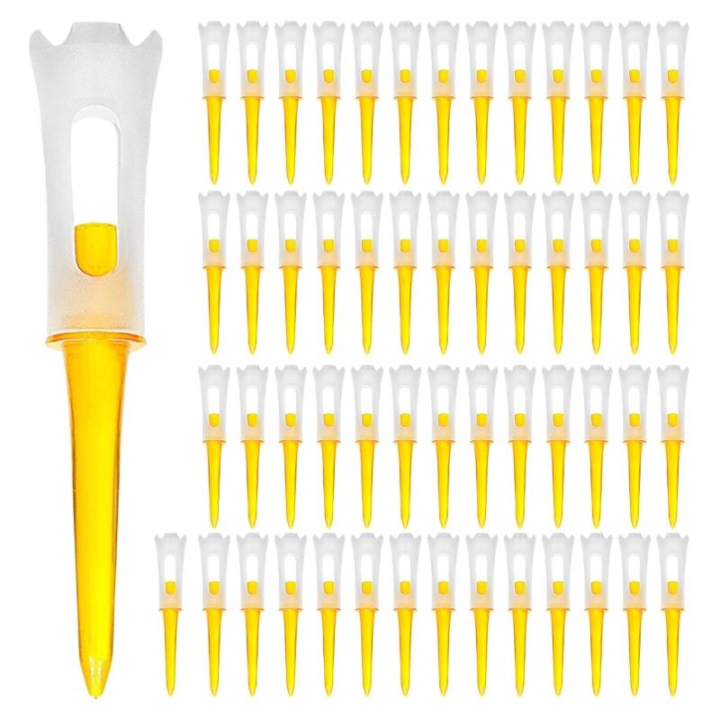 50Pcs/pack Golfs Tees Golfs Plastic Tees Golfs Base Support Tees Golfs Tees Driver Training Accessory Golfs Holder Set