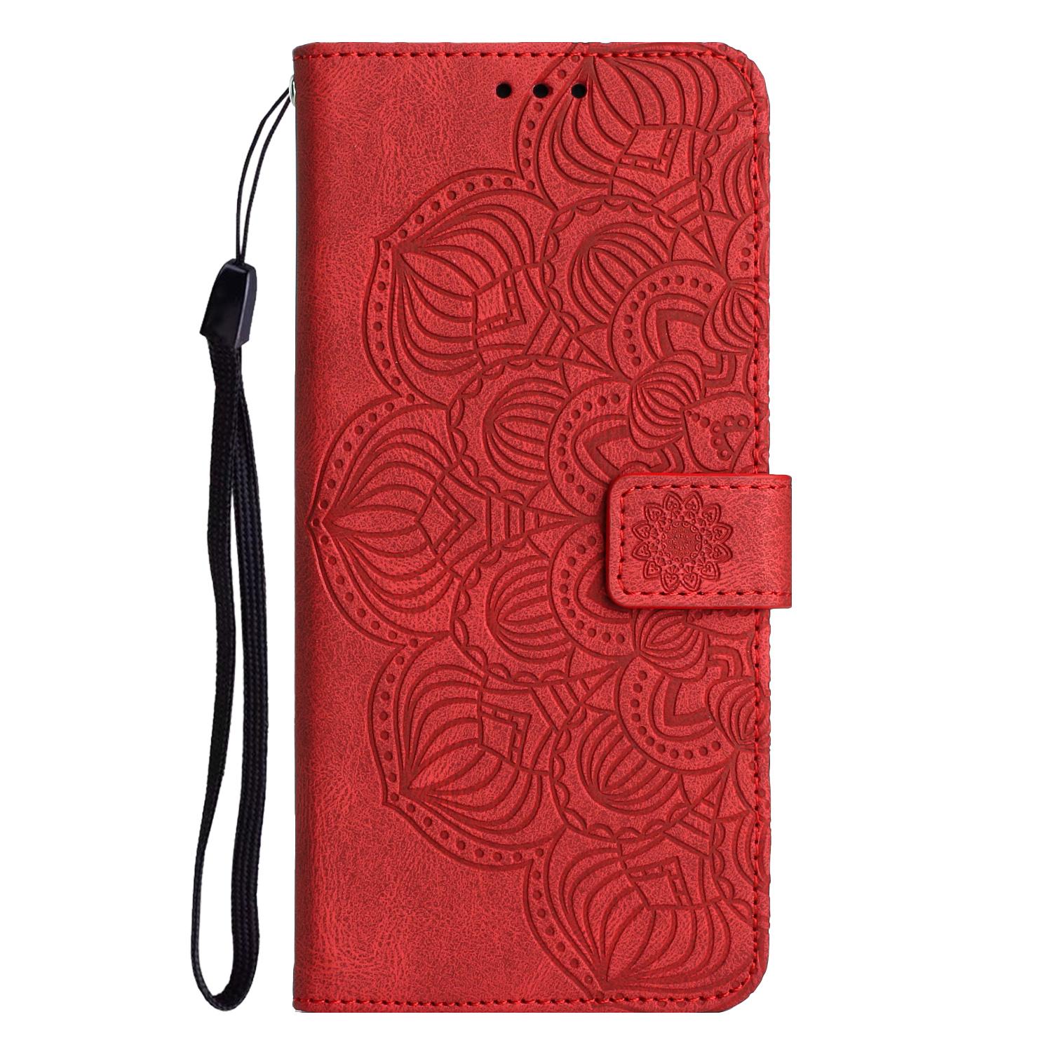 

For Samsung Galaxy A34 5G Imprinted Mandala Flower Phone Flip Wallet Case Stand PU Leather Anti-scratch Cell Phone Cover Green