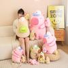 Snotty Bear Capybara Plush Toy: Cute Baseball Cap Keychain with Snap Bracelet