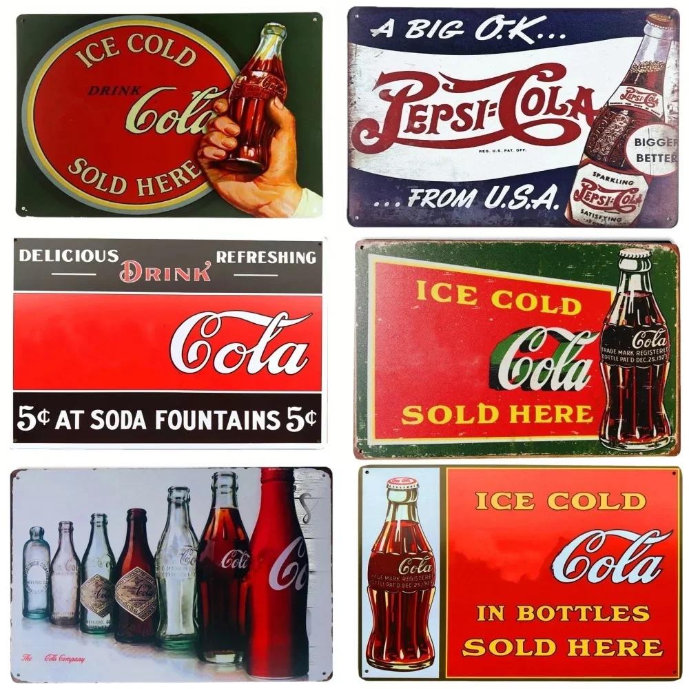 Vintage Metal Tin Signs Decor Retro Plaque Drinks Art Wall Posters for Kitchen Bar Pub Club Man Cave