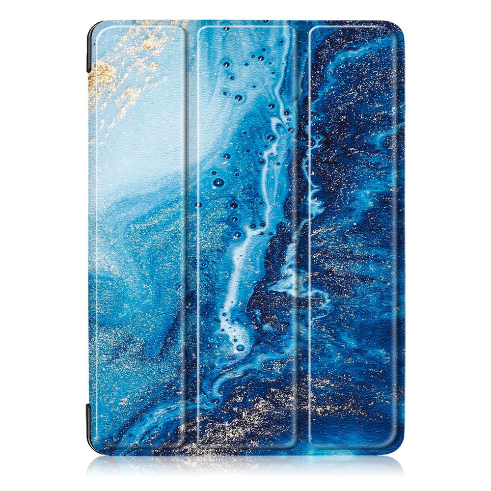 Triple-fold Protective Drop Resistant Painted PU Leather Ultra-thin Hard Case for iPad Pro 11-Inch 2024