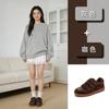 Leather little white shoes women's spring Velcro board shoes sports heightening women's shoes spring new women's shoes