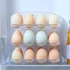 Three Layers Egg Tray Dispenser Holder 24 Grid for Kitchen Drawer Household White