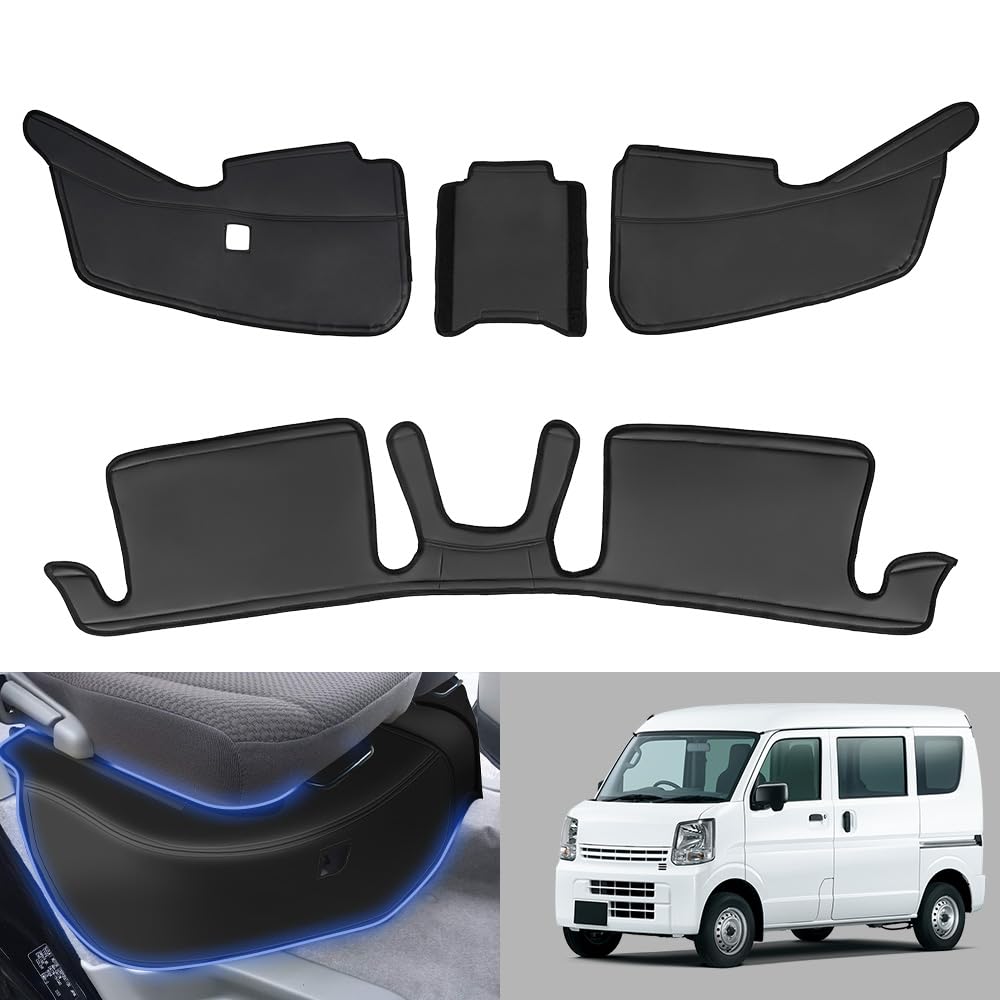 SUNVIC Deck Front and Rear Seat Engine Compartment Floor Covers for Every Wagon Black PVC Interior Set of 4 Covers, Covers, Covers, (DA17W, DA17V),