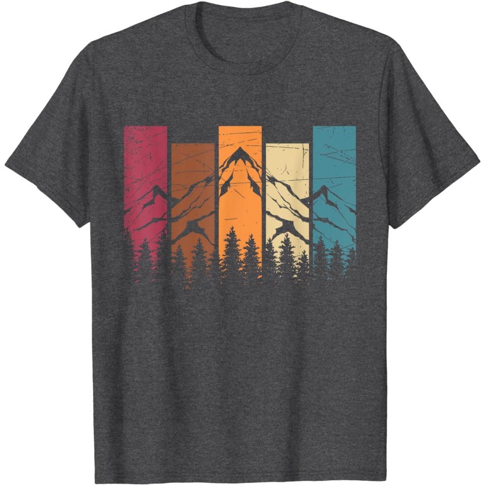 2024 Summer Wildlife Forest Shirt Natural Trees Vintage Outdoor Mountain Hiking T-shirt