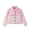 PawinPaw Girls' Cartoon Bear Denim Jacket