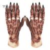 Detailed Zombie Hands 1 Pair Halloween Costume Gloves for Adults Kids, Horror Accessories Gloves, Latex Scary Ghost Hand Cosplay Accessory Masquerade