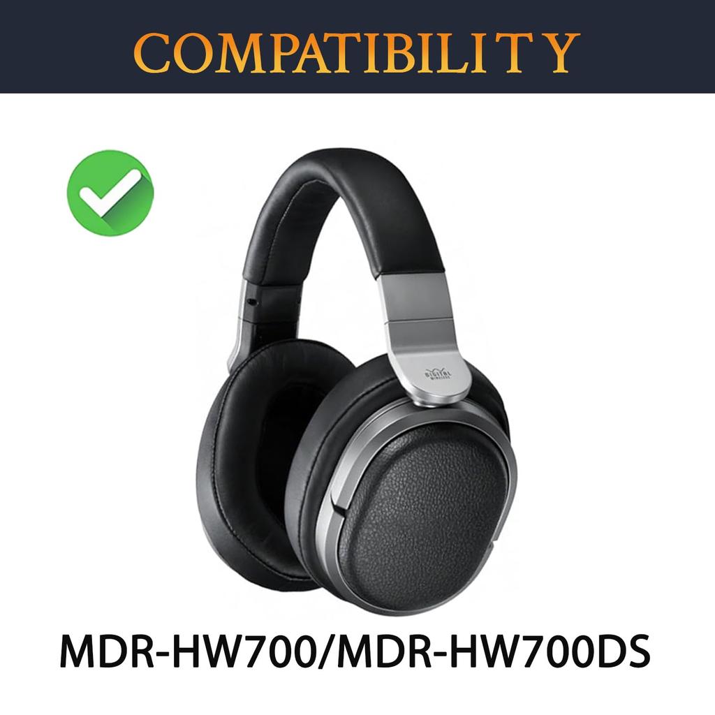SOULWIT Replacement Headband Pad Kit for Sony Headband Upper Cushion Compatible Headstrap Repair Easy DIY Installation Black MDR-HW700, MDR-HW700DS