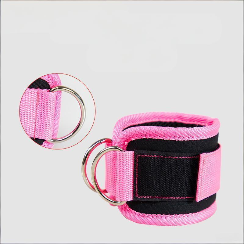 Double Cable Adjustable Ankle Straps Universal Size Padded Cuffs for Gym Home Leg Glute Workout for Adults