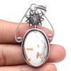 Pendant Scolecite Shell Gemstone Handmade Gift For Her Silver Jewelry 2.5"
