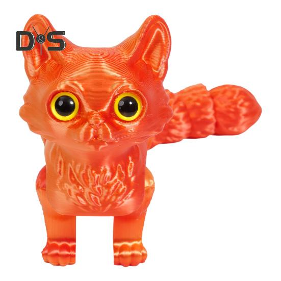 3D Tištěná Kočičí Hračka Flexibilní Klouby Artikulovaný Model Kočky pro Dospělé 3D Tištěná Zvířata Fidget Hračky pro Domov Kancelář Třída Dekor