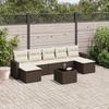 VidaXL Garden Lounge Set with Cushions 8 Pcs, Sofas with Adjustable Feet, Outdoor Furniture Set Patio Terrace, 3219343
