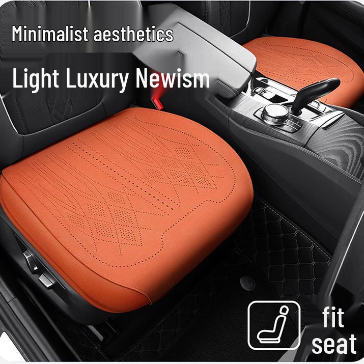 Universelles ultradünnes atmungsaktives Wildleder-Autositzkissen-Set für alle Jahreszeiten
