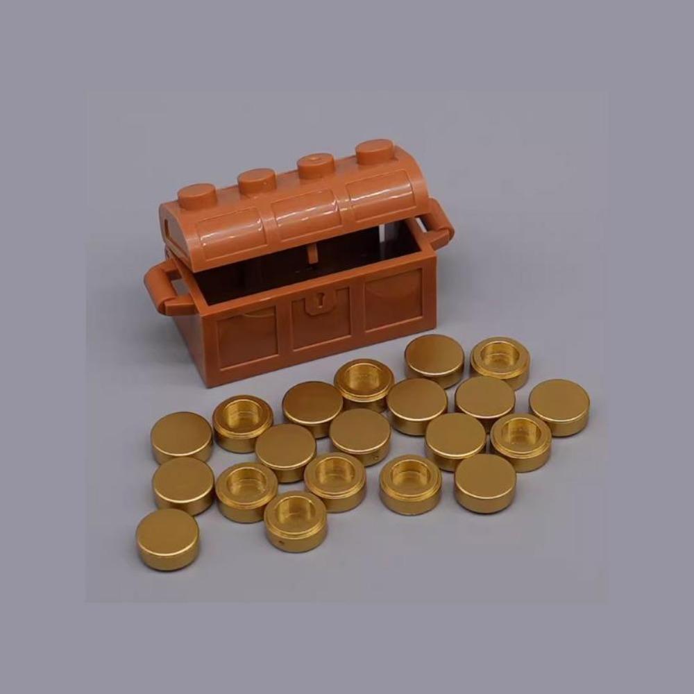 

MOC Персонаж Сцена Строительные Блоки Аксессуары Сейфы для Сокровищ Золотые и Серебряные Руды Алмазы Коробки для Долларов Ключи Игрушки Подарочные Кирпичики