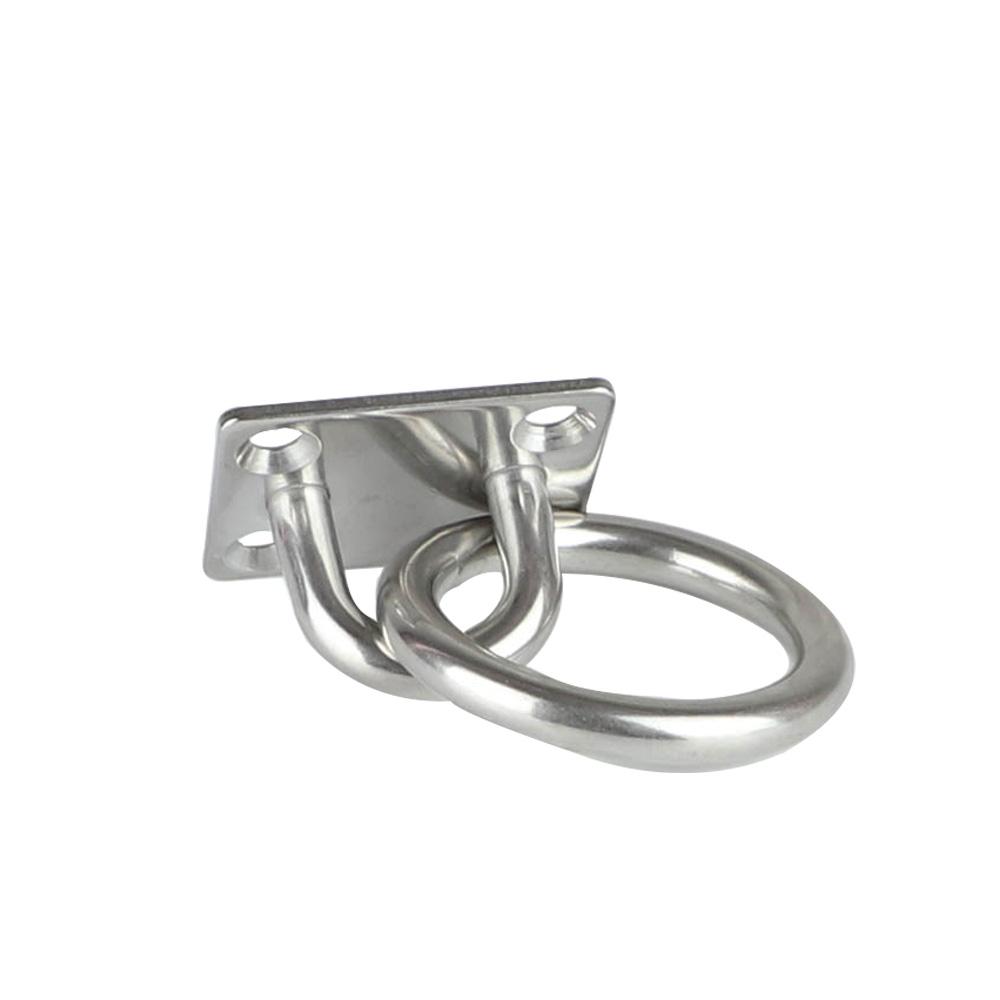 6mm Stainless Steel Pad Eye Plate U-Shaped Hook Marine Hardware For Ship Yacht Sun Shade Sail Hammock Wall Ceiling Mount Hanger