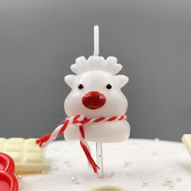 Atmosphere Decoration Christmas Deer Candles Creative Christmas Decoration Elk Shape Birthday Candles