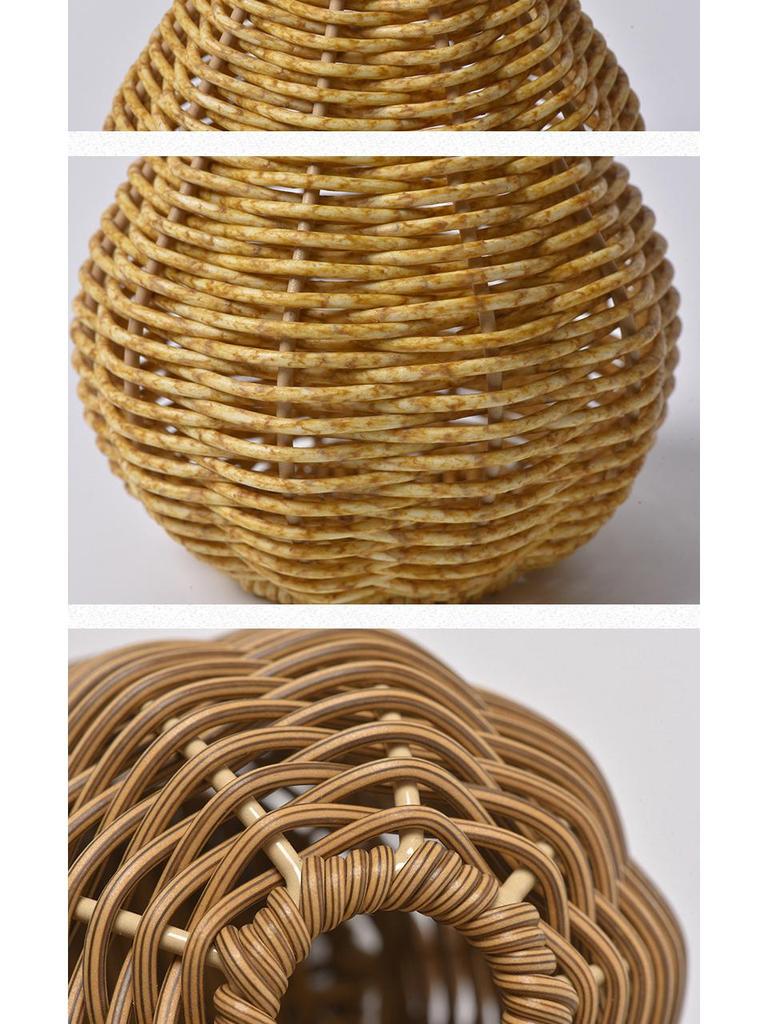 Handgefertigte Vase im Rattan-Stil: Elegantes und kreatives Ornament für Heim-Blumenarrangements