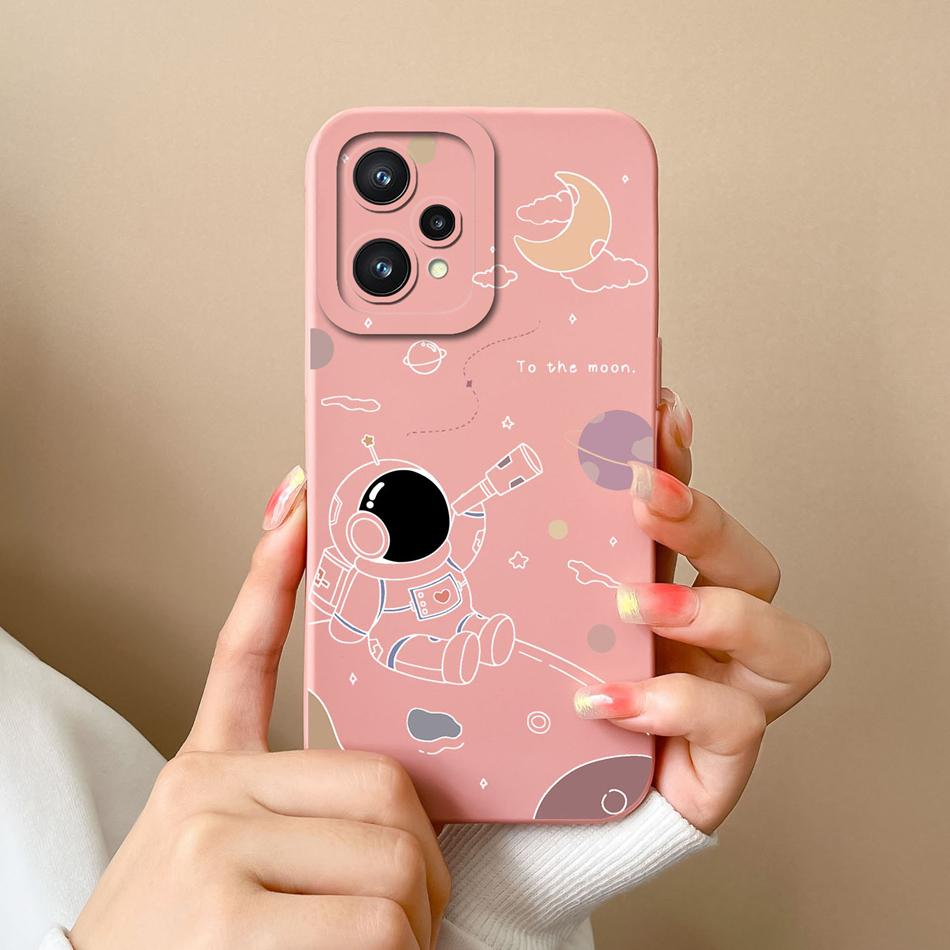 Mini Panda Case For Realme 9 Pro Plus Candy Painted Soft Cover For Oppo Realme9 Lens Protection Liquid Silicone Phone Shell Capa