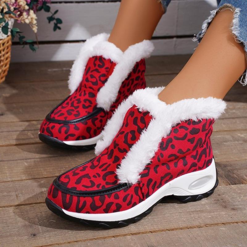 Popular women's cotton shoes autumn and winter new large size round head thick-soled velvet cotton shoes snow boots
