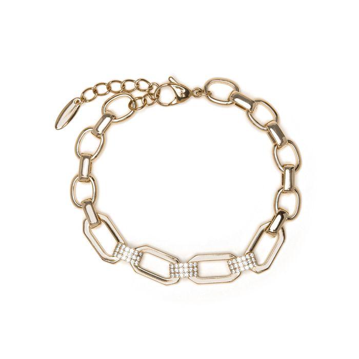 Bracelet - LUXENTER - Askev - Plaqué or 18 carats - Zirconium brillant - Or jaune