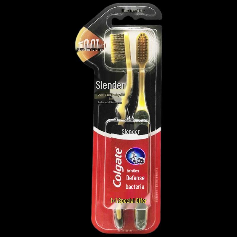 Colgate Slim Soft Charcoal Toothbrush Family Pack