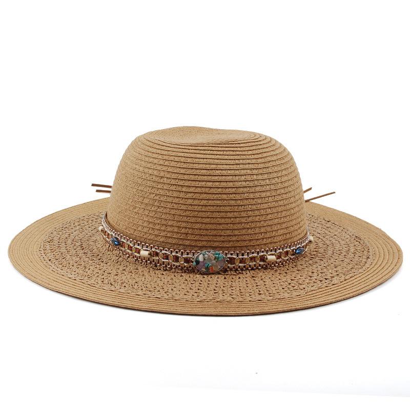 Ladies summer straw hat outdoor travel beach visor Japanese and Korean quality straw hat