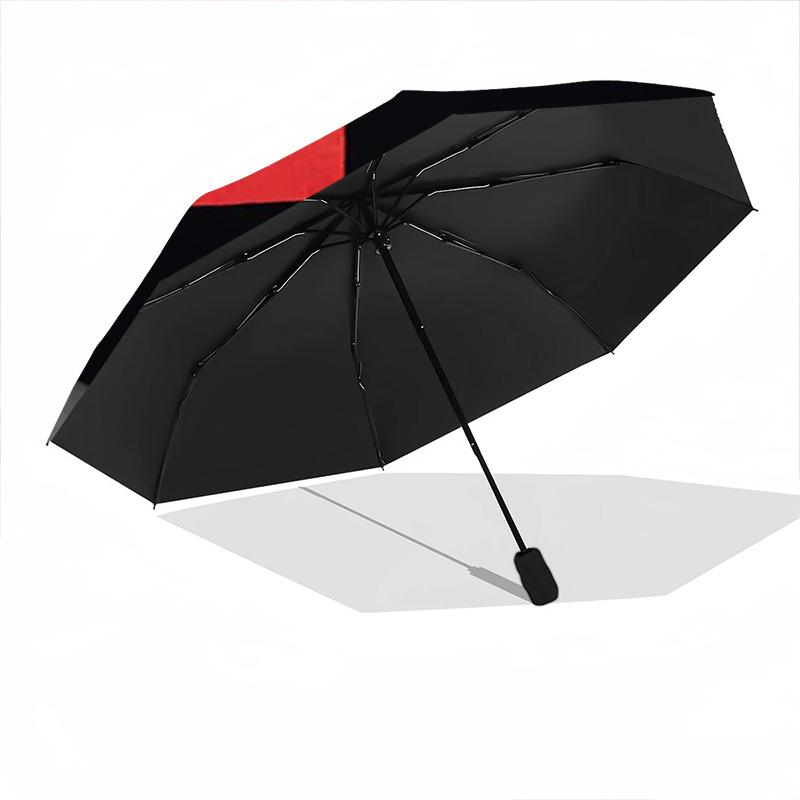 1 Stück Flaggen-Regenschirm Tragbarer Falt-Regenschirm Eisenrahmen Loch-Knochen-Struktur Outdoor Heim-Regenschirm
