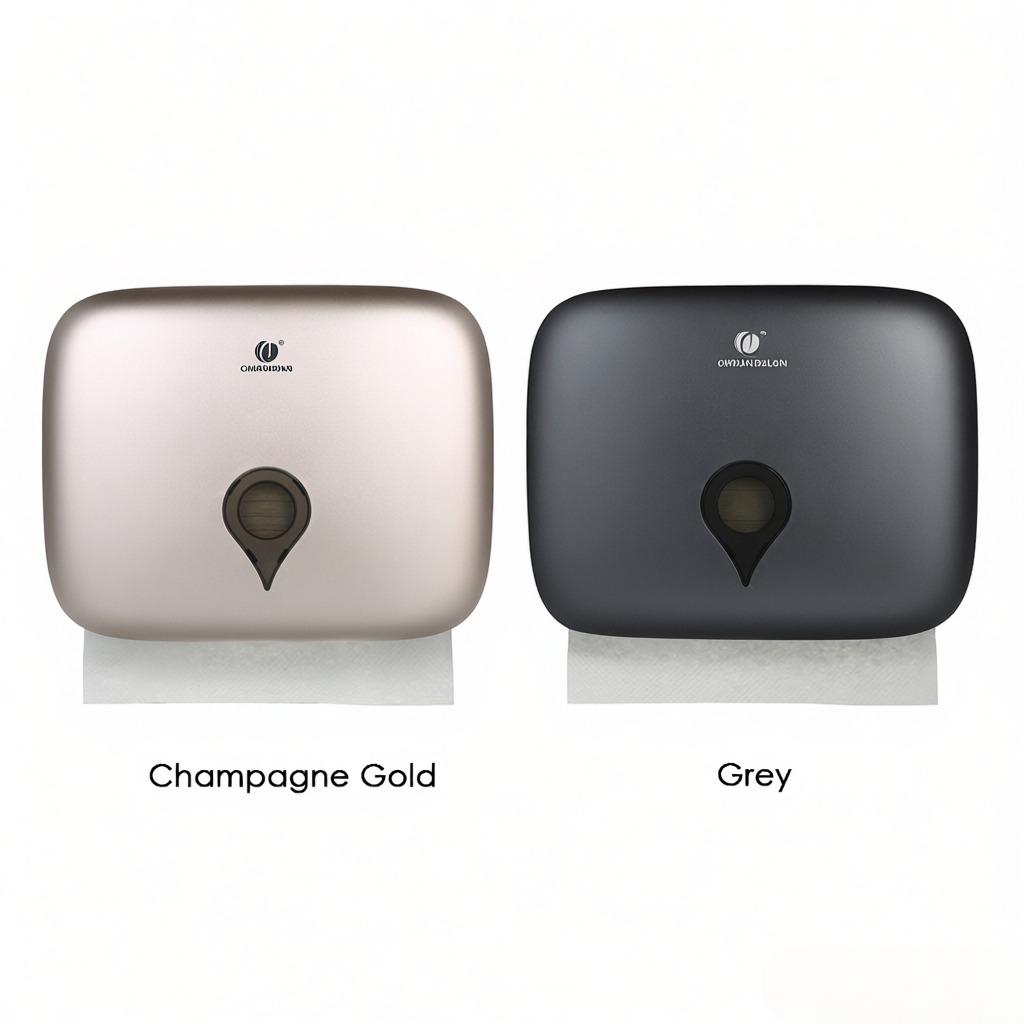 CHUANGDIAN No Drilling Wall Mounted C-fold Hand Towel Dispenser Hanging Toilet Paper Tissue Dispenser Holder for Hotel Food Service Facilities--Grey