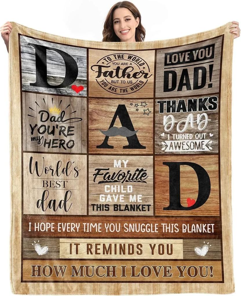 1 Stück Geschenk für Papa Dünne Decke zum Vatertag Jubiläum Geburtstag Muttertag für Mama Frau Schwester Oma Abuela Weicher Überwurf