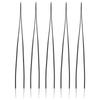 5Pcs Tweezers Stainless Steel AntiStatic Nipper Picking Tool Sewing Accessories Black(Straight Head )