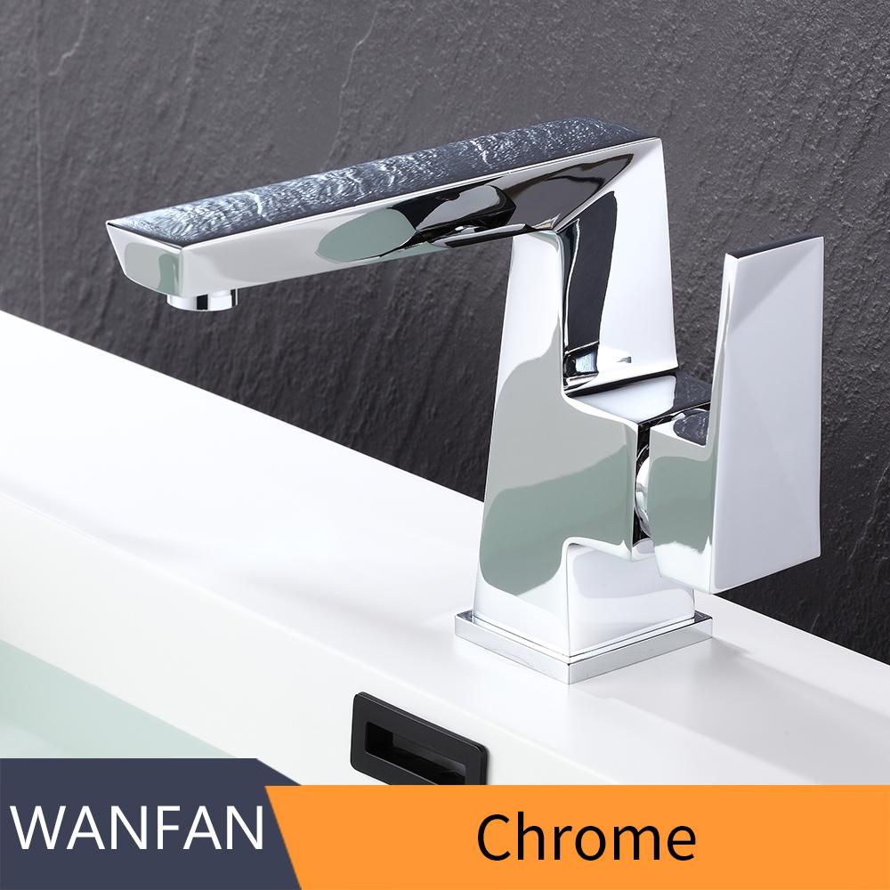 High Quality Contemporary Brass Basin Mixer Faucets Single-Hole Bathroom Wash Basin Tap Direct From Factory (as the picture,Brass)
