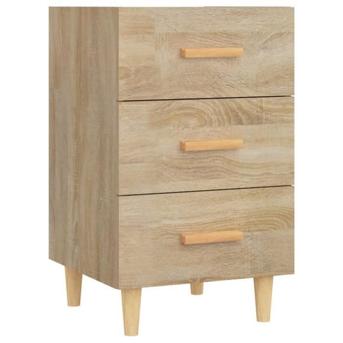 VidaXL Table de chevet Chêne sonoma 40x40x66 cm Bois d'ingénierie 812081