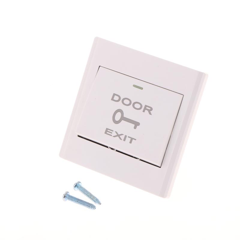 1Set Wall Mounted Door Exit Button Release Switch Panel Access Control No/Com Push To Exit Button For Door Access Control System