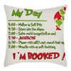 Grinch Linen Throw Pillowcase Holiday Sofa Office Cushion Pillowcase Green Furry Christmas Pillowcase