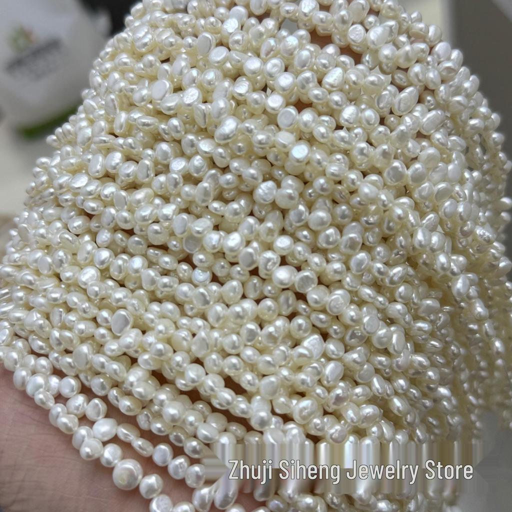 4-5mm Baroque White Freshwater Pearl Beads for DIY Jewelry