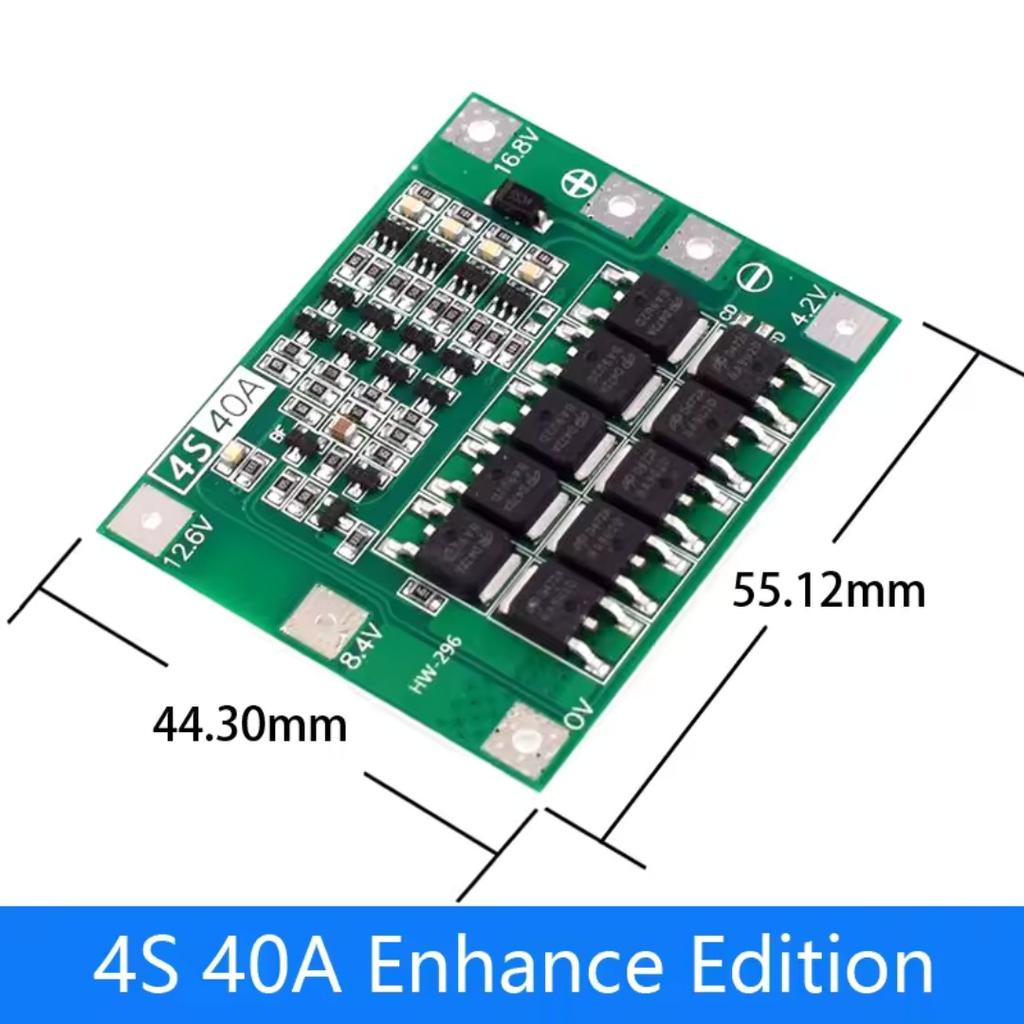 3S 4S 40A 60A Li-Ionen Lithium-Batterie Lade-Schutzplatine 18650 BMS für Bohrmotor 11,1V 12,6V 14,8V Verbessertes Gleichgewicht