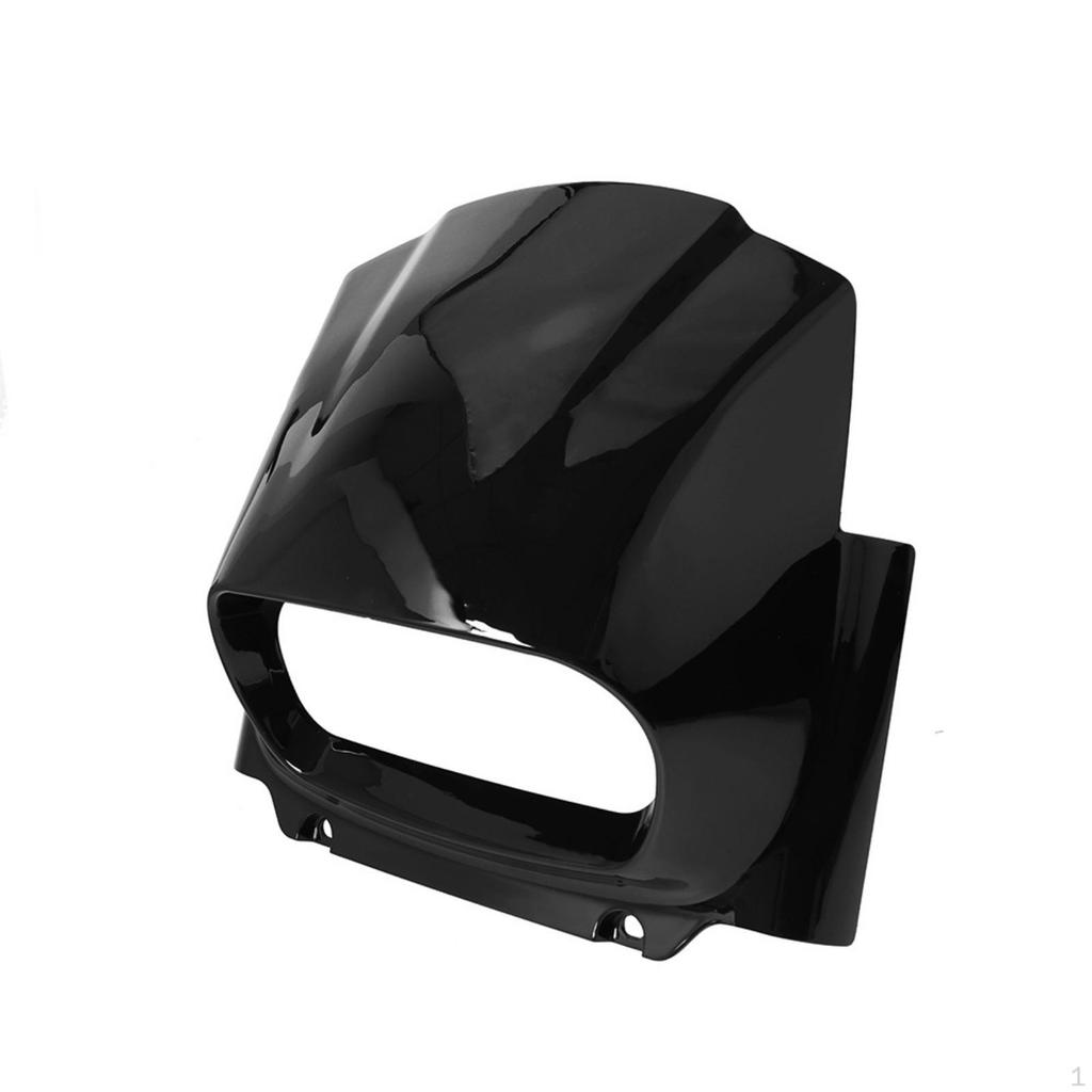 Front Headlight Fairing Glossy Black Cowl Aerodynamic Cover for Motorcycle